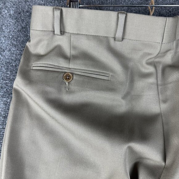 Brooks Brothers 346 Pants Men 35 Dress Pant Brown Wool Straight Leg Pockets - Picture 7 of 7